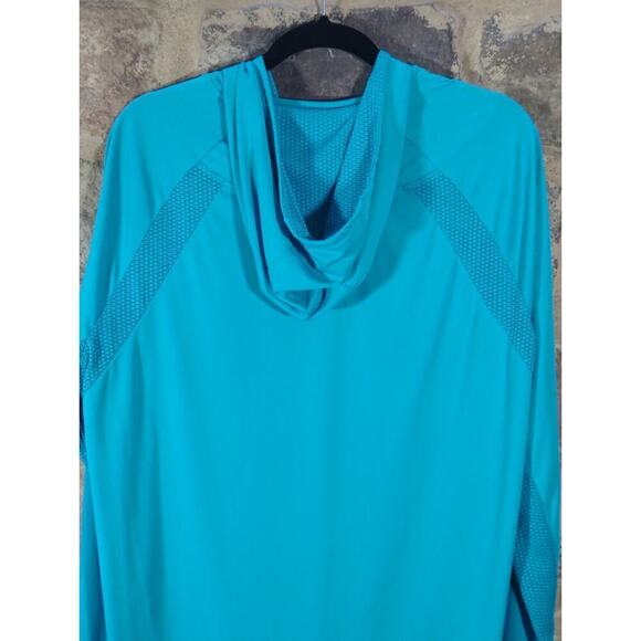 Gillz Tournament Hoodie V2 Top Men's Teal Blue Lightweight Vented Angler Fishing - Picture 8 of 13